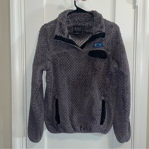 Simply Southern Grey Fleece Pullover with Black Details